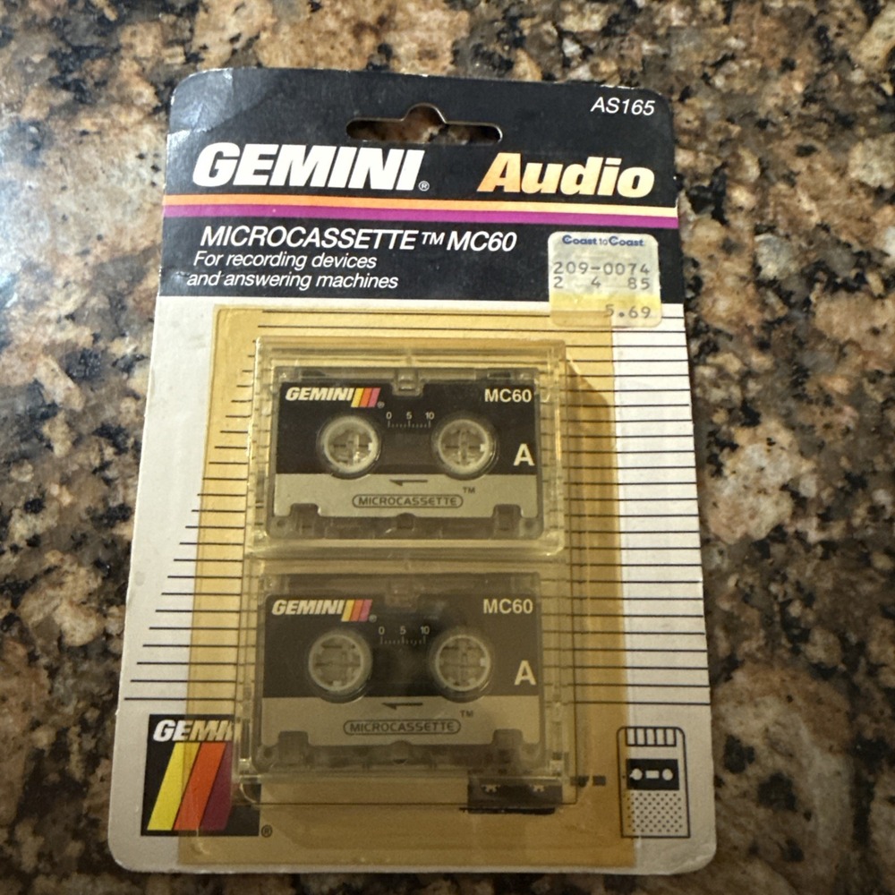 Gemini Micro Cassette MC-60 Tapes 2 Pack NOS Recording Device Answering Machine